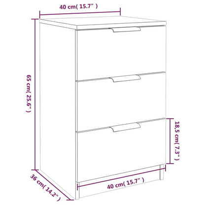 Modern Minimalist Bedside Table with 3-Drawer Storage - Sonoma Oak Finish, Light & Brown Tones, Space-Saving Design, Easy Assembly, Compact Nightstand for Small Spaces, Sturdy Hardwood Construction, 68.58cm Height, 101.6cm Wi