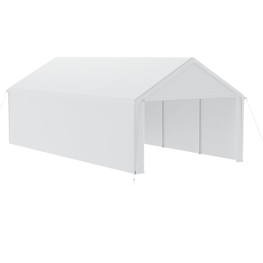 Partytent – Vouwtent – Paviljoen – Overkapping – Schaduwdoek – 4x8 Meter – Met Zijwanden En Ventilatie – Stevig Metalen Frame