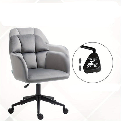 Bureaustoel – Office Chair – Draaistoel – Kantoorstoel – Bureaustoel – Verstelbare Zithoogte – Velvety Bekleding – Max 120 kg – Antracietgrijs