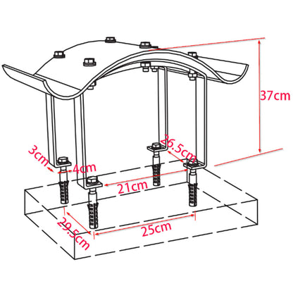 Schoorsteenkap – Kachelkap – Rookkap – Pijpkap – Afdekplaat – Roestvrij Staal – Compact 50x50x37 cm