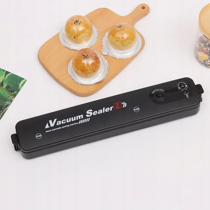 Vacuüm Sealer – Vacumeerapparaat – Voedselverpakkingsmachine – Vacuumzak Sealer – Vacuümverpakkingsmachine – Verlengt Houdbaarheid Tot 5x – Compact Zwart Ontwerp Met 10 Vacumeerzakken