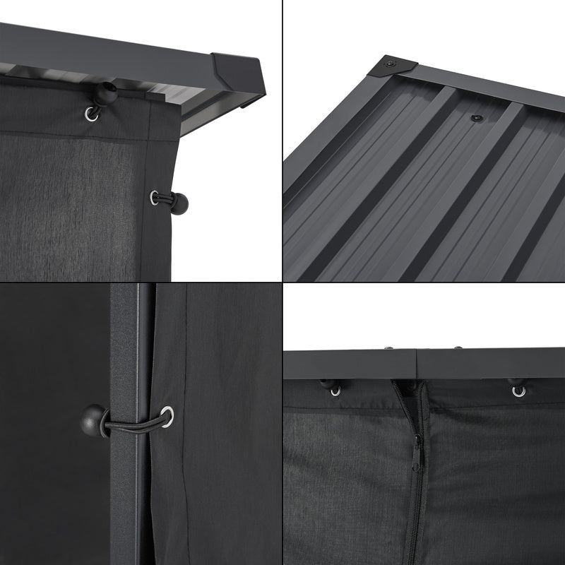 Houtopslagrek – Brandhoutrek – Haardhout Opbergrek – Buiten Houtopslag – Metalen Houtrek – Weerbestendig – 145x143x70 cm