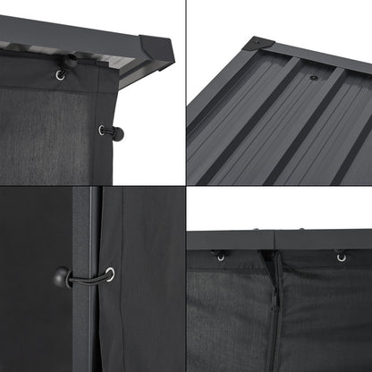 Houtopslagrek – Brandhoutrek – Haardhout Opbergrek – Buiten Houtopslag – Metalen Houtrek – Weerbestendig – 145x143x70 cm