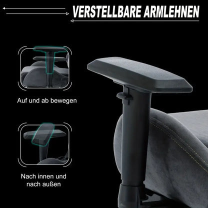 Bureaustoel – Kantoorstoel – Gamingstoel – Draaistoel – Bureaustoel Met 3D Armleuningen – Ergonomisch Met Memory Foam – 220 kg Draagkracht – 12° Kantelbaar – Zwart
