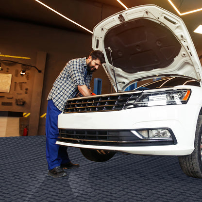 Garagetegels – Vloertegels – Garagevloerplaten – Kliktegels – Vloerbescherming – Grafietgrijs – 13,4 mm Dik – 6-Punts Kliksysteem
