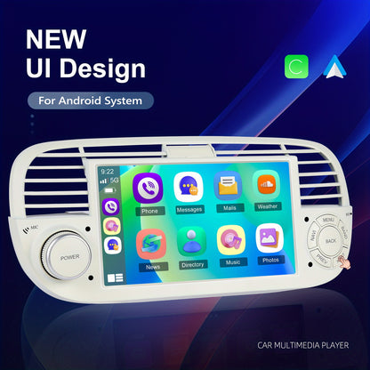 Multimedia Systeem Fiat 500 – Autoradio – Car Stereo – Touchscreen Radio – Inbouw Radio – 7 Inch HD Touchscreen – Draadloze CarPlay & Android Auto