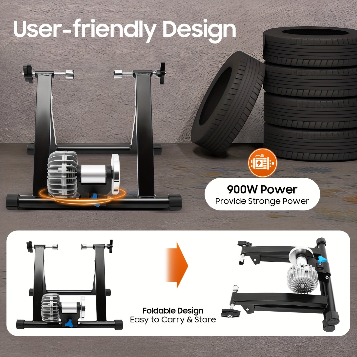 Indoor Bike Trainer Stand, Cycling Exercise Stationary Bicycle Stands, Bicycle Stands Trainers for Road Bike