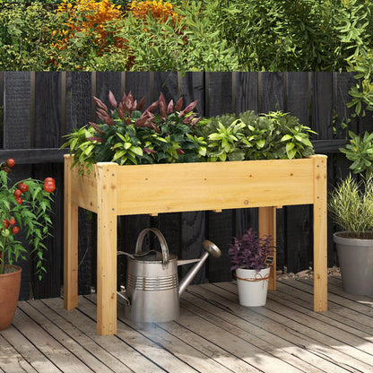 Verhoogde Tuinbak – Kruidentuinbak – Plantenbak – Bloembak – Moestuinbak – Massief Vurenhout – Inclusief Drainage – Ergonomisch Design 47 Inch