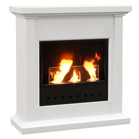 Bio Openhaard – Bio Ethanol Haard – Bio Ethanol Kachel – Sfeerhaard – Vrijstaande Haard – 63,5x24x66 cm – 3 Uur Brandduur – Hittebestendig Glas