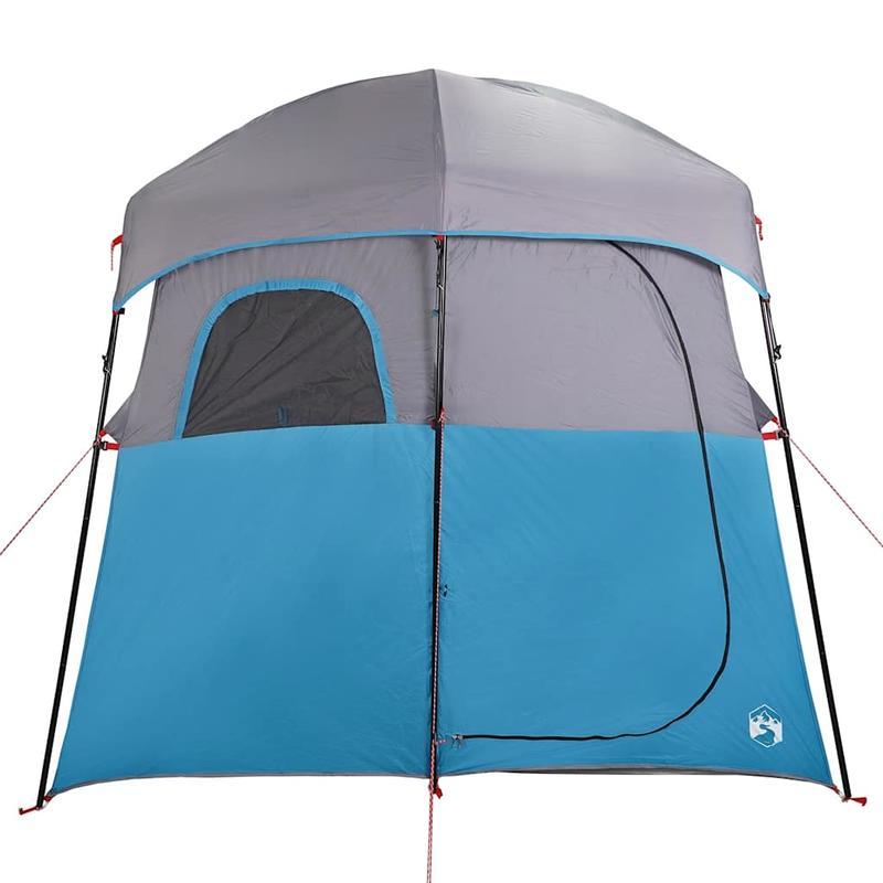 Campingtent – Kampeertent – Tent – Tweepersoonstent – Douchetent – Blauw – Lichtgewicht Oxford Stof – Inclusief Zonnescherm