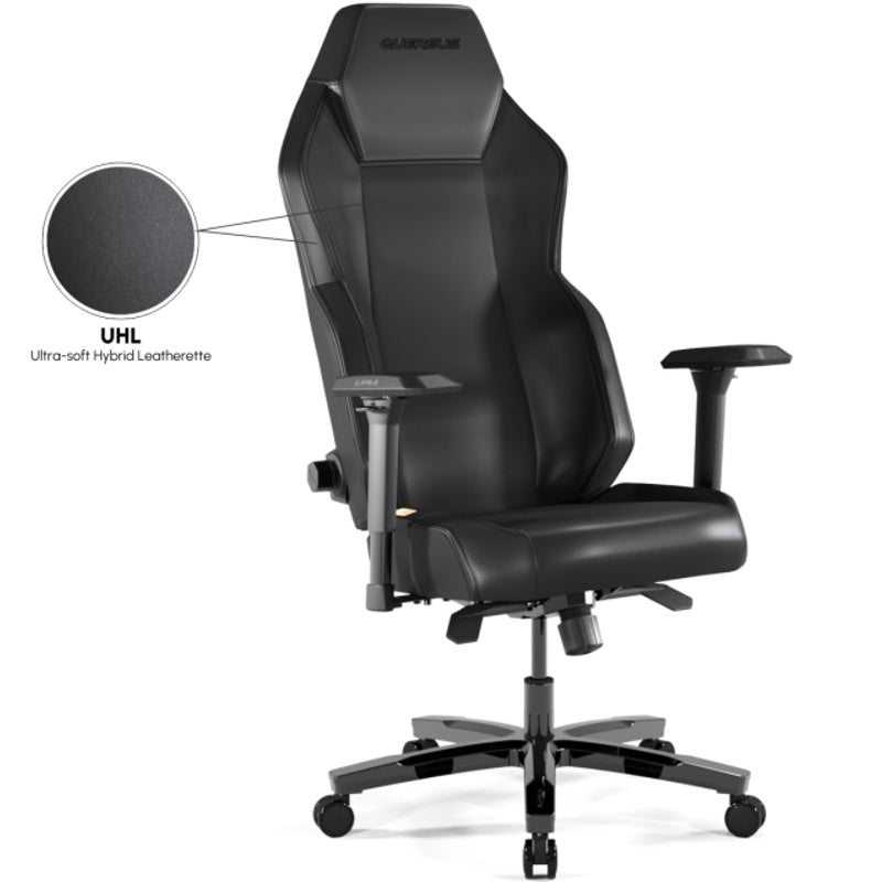 360° Draaibare Ergonomische Kantoorstoel VAOS-3 Diamond Black – Verstelbare Zithoogte, Comfortabele Armleuningen en Luxe Design voor Thuis- en Kantoorgebruik