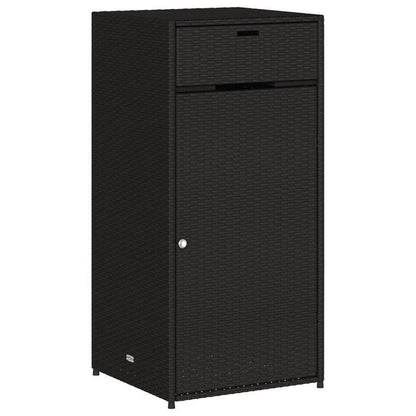 Tuinkast 55x55x111cm poly rattan zwart, Box,Cabinet,Rack for Storage, Garage Organization, Porch Storage, Sleek Storage Solution, Spacesaving Rack, Durable Plastic, Sturdy Construction, Utility Rack, Multipurpose Container, D