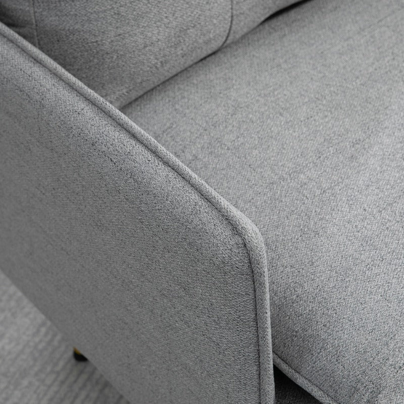 Fauteuil – Loungefauteuil – Accentstoel – Leunstoel – Zetel – Stevig Stalen Frame – Comfortabele Linnen-achtige Bekleding
