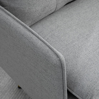 Fauteuil – Loungefauteuil – Accentstoel – Leunstoel – Zetel – Stevig Stalen Frame – Comfortabele Linnen-achtige Bekleding