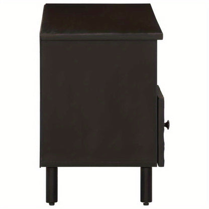 TV Cabinet 100X33X46 Cm Solid Mango Wood Black