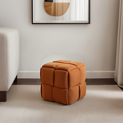 Krukje – Stoel – Hocker – Voetenbankje – Bijzetkruk – Corduroy Stof – Compact Formaat 40x40x40 cm – One-Piece Zonder Montage