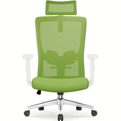 Bureaustoel – Ergonomische Stoel – Office Chair – Draaistoel – Bureaustoelen – Verstelbare Hoofdsteun – Lendensteun – 135° Kantelbaar – Geschikt Tot 180 Kg – Zwart