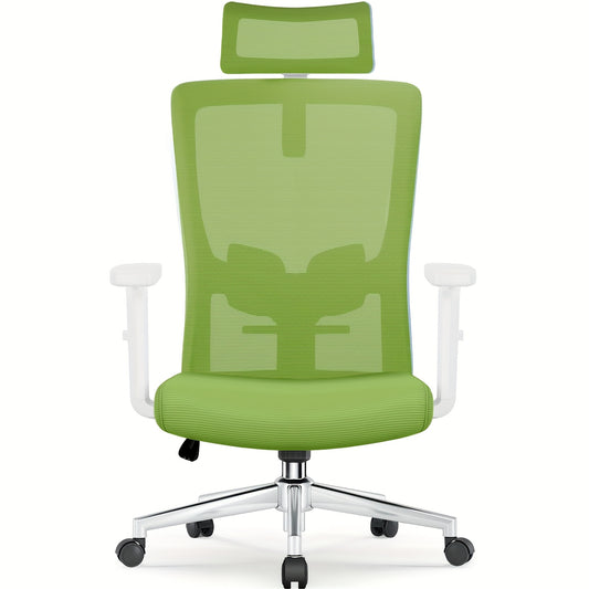 Bureaustoel – Ergonomische Stoel – Office Chair – Draaistoel – Bureaustoelen – Verstelbare Hoofdsteun – Lendensteun – 135° Kantelbaar – Geschikt Tot 180 Kg – Zwart