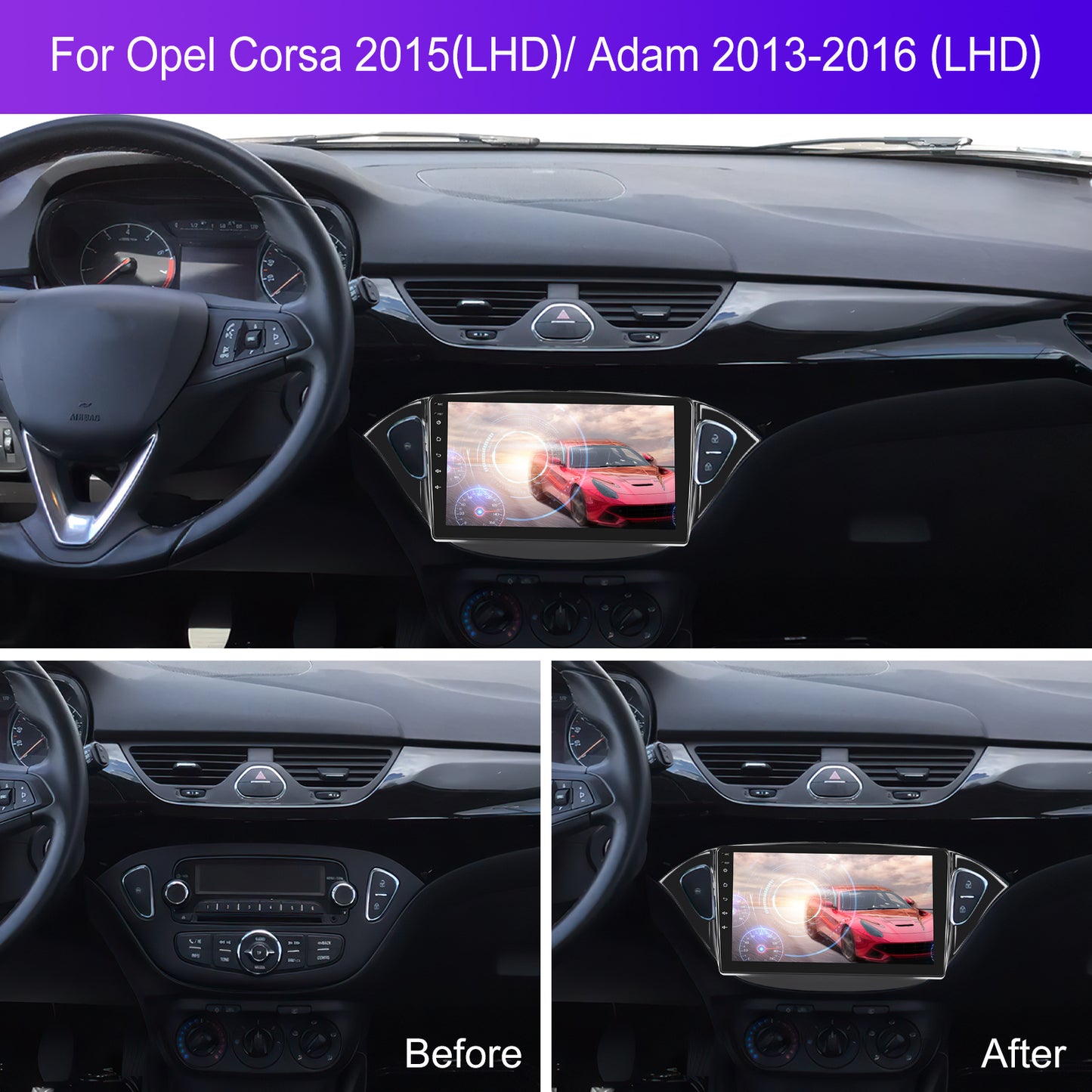 Android 15 Autoradio – Dubbel DIN Radio – Touchscreen Autoplayer – Multimedia Systeem – Navigatie Systeem – 9 Inch Scherm – Wireless CarPlay & Android Auto – Backup Camera Met Microfoon