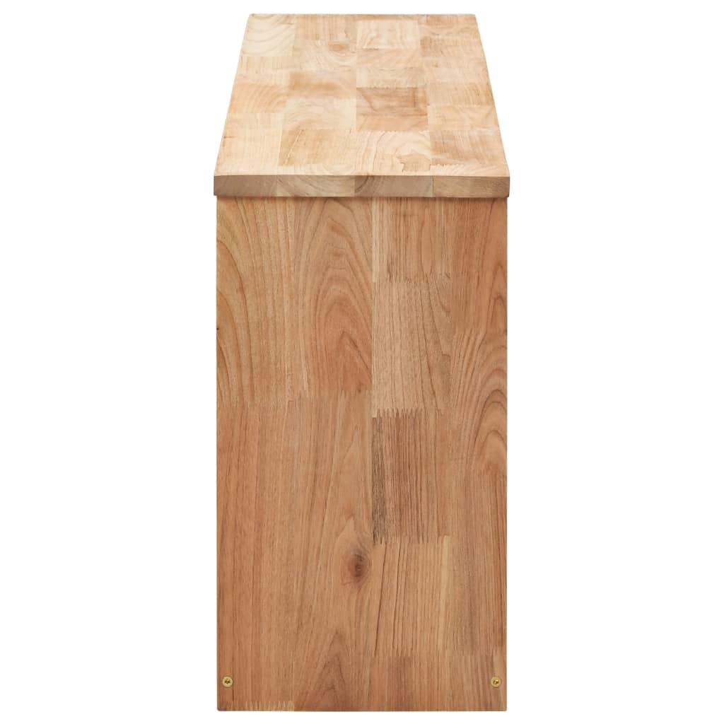 Solid Walnut Wood Shoe Storage Bench 94x20x38cm - Classic Entryway Long Window Bench, End of Bed Ottoman for Bedroom, Hallway, Living Room, Shoe Cabinet