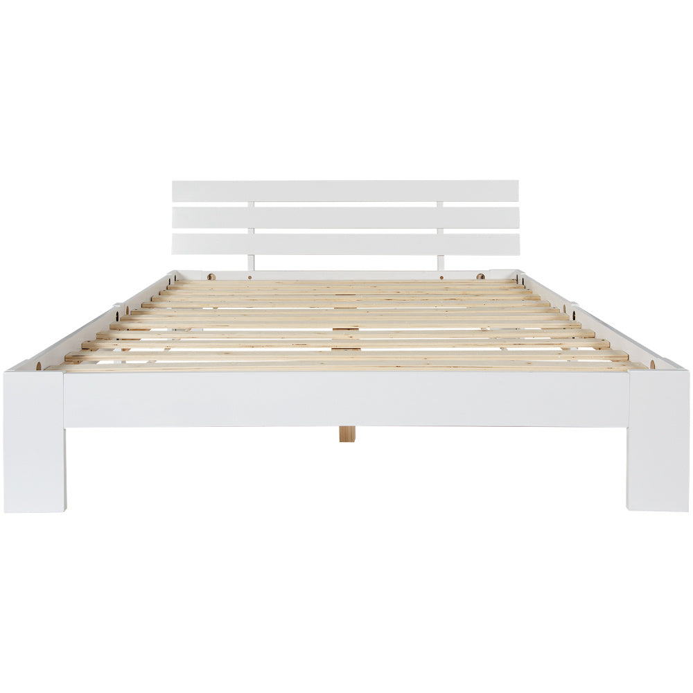 Tweepersoonsbed – Bed – Bedframe – Slaapbed – Logeerbed – Massief Houten Frame – 140x200 cm – Eenvoudige Montage – Compact Ontwerp