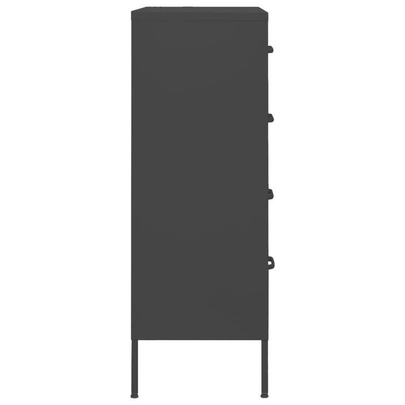 Industriële Opbergkast – Opbergmeubel – Kasten – Opbergbox – Organizer – Antraciet – Modern Minimalistisch Design – Stevige Houten Constructie – Met Lade, Planken en Slot