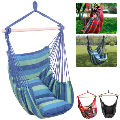Hangstoel – Hangstoel Met Standaard – Hangmatstoel – Schommelstoel – Tuinstoel – Regenboogstrepen – Draagkracht Tot 150 kg – Zitbreedte 80 cm