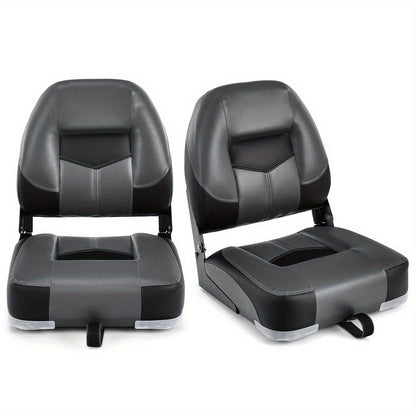 Bootstoelen Set – Bootstoelen Met Kussen – Stoelen Voor Boot – Bootzitjes – Comfortabele Bootstoelen Zwart – Ergonomisch Ontwerp – 360° Draaibaar – Verstelbare Hoogte – Duurzaam PVC