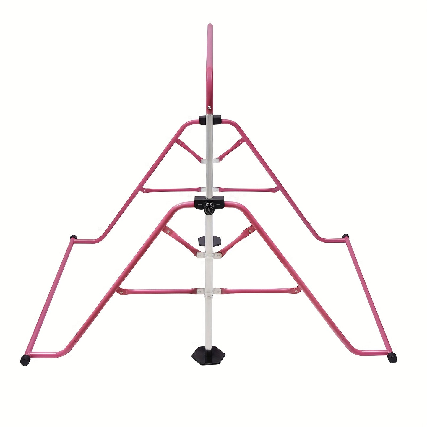 Turnstok – Gymnastiek Bar – Klimrek – Fitness Bar – Turnrek – Verstelbaar 115-155 cm – Stevig Stalen Frame Rosa