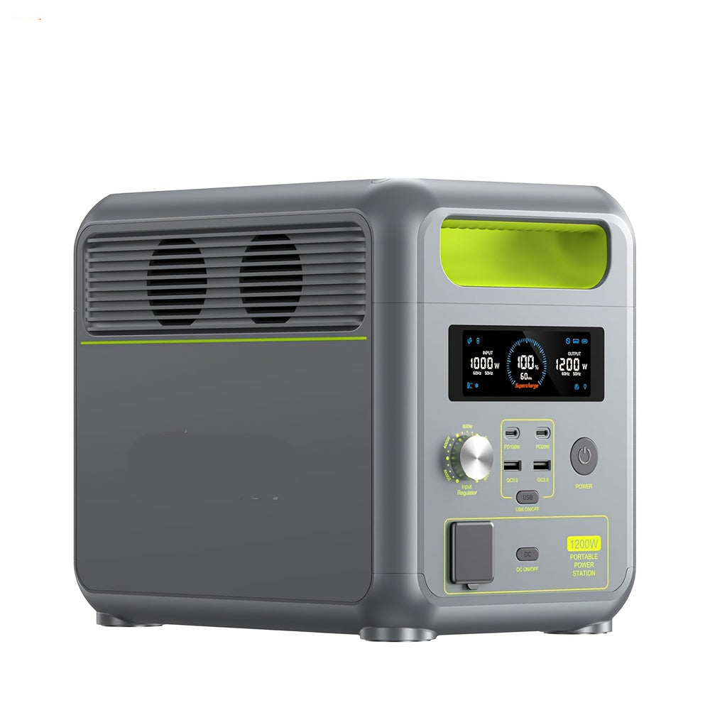 Draagbare Powerstation – Mobiele Energiebron – Noodstroom – Outdoor Accu – 1024Wh Capaciteit – 1200W Vermogen