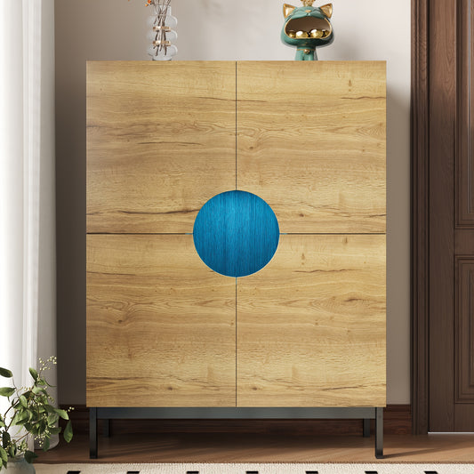 Modern Two-in-One Shoe Cabinet & Display Cabinet with Adjustable Shelves - Wide 40cm Metal Frame Entryway Storage Furniture, Spacious Large Shoe Organizer with Solid Wood-Like Legs, Contemporary Hallway Cabinet for Home/Offic