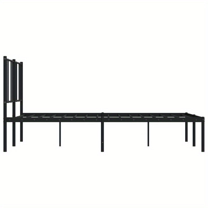 Bedframe – Bedframe Met Hoofdbord – Bed Stel – Bedframe Metaal – Bed Frame Zwart – Poedergecoat Staal – Maat 140x190 Cm