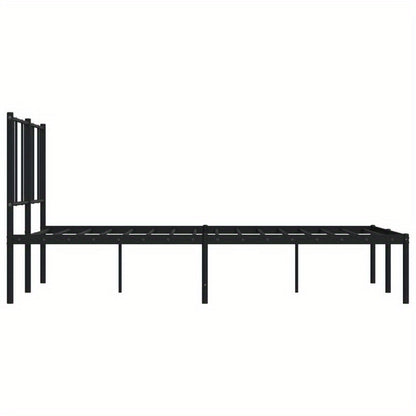 Bedframe – Bedframe Met Hoofdbord – Bed Stel – Bedframe Metaal – Bed Frame Zwart – Poedergecoat Staal – Maat 140x190 Cm
