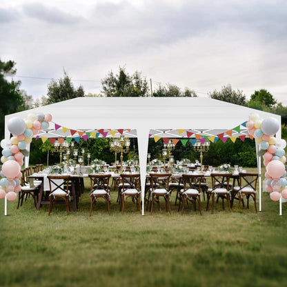 Partytent – Vouwtent – Paviljoen – Tuintent – Feesttent – 3x6 m – Verstelbare Hoogte 2,44-2,64 m – Waterafstotend Oxford Polyester – Stevig Stalen Frame
