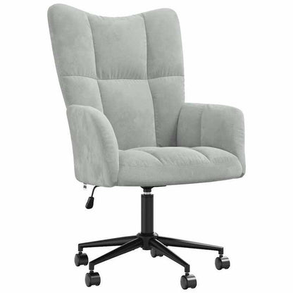 Lounge Fauteuil – Relaxstoel – Zetel – Leunstoel – Lounge Stoel – Lichtgrijs Fluweel – Stevig Metalen Frame – Comfortabele Armleuningen