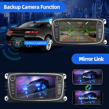 Android 14 Car Stereo – Autostereo – Multimedia Systeem – Navigatie – Autoradio – 7 Inch IPS Touchscreen – Draadloze CarPlay & Android Auto