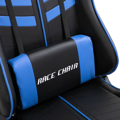 Gamingstoel – Bureaustoel – Racestoel – Gamestoel – Werkstoel – Ergonomisch Design – Verstelbare Rugleuning – Blauw