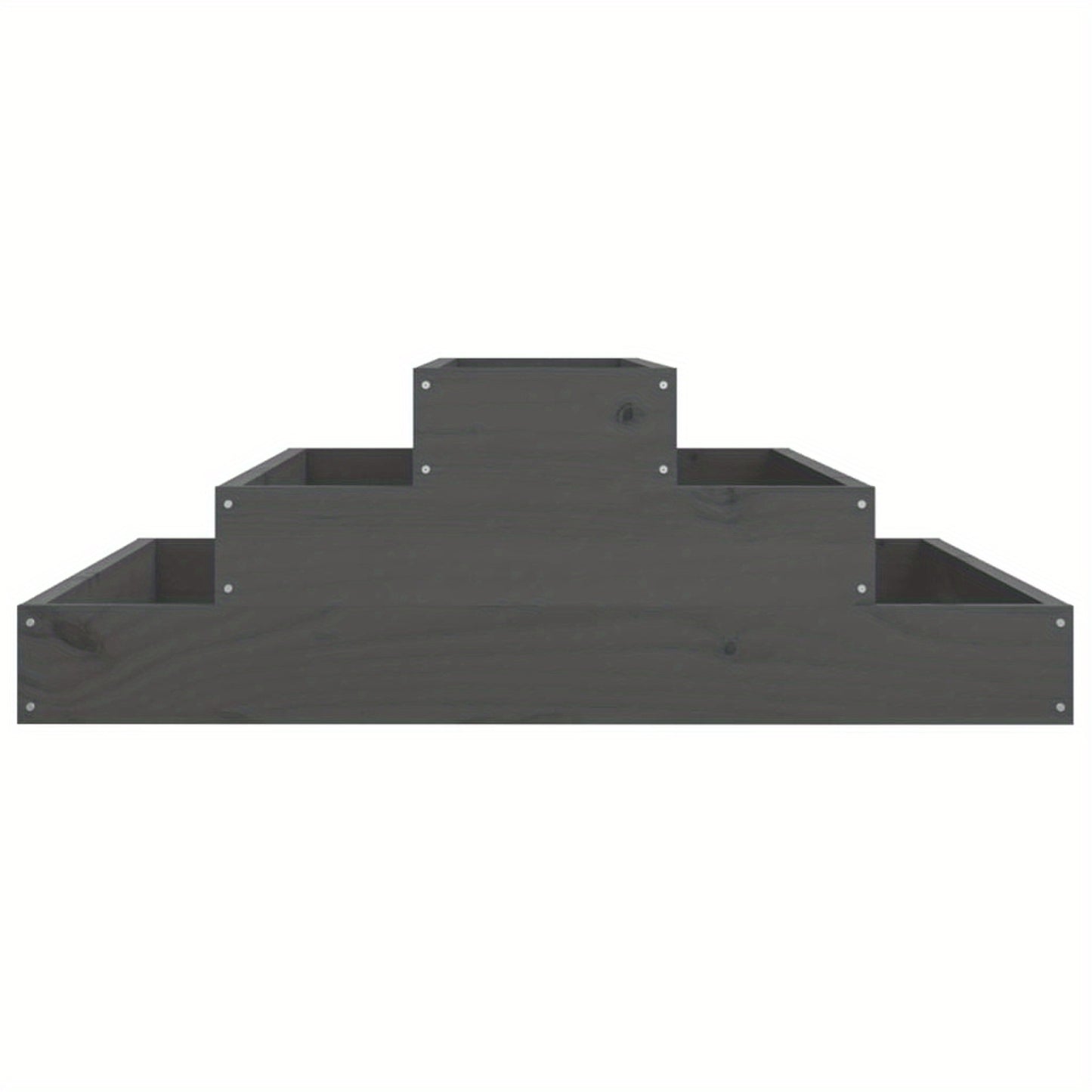 Plantenbak – Bloembak – Moestuinbak – Kruidenbak – Tuinbak – Verhoogde Houten Plantenbak – Stevig Dicht Dennenhout – 80x80x27 cm – Grijs