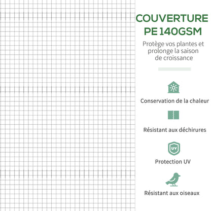 Tuinkas Tunneltent – Moestuin Kas – Groentekas – Kweekkas – Serre – Gegalvaniseerd Stalen Frame – UV-Bestendig PE Zeil 350x300x200 cm – 10,4 m²