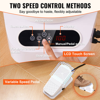Pottenbakkersschijf – Keramiekschijf – Draaischijf – Klei Draaibank – Pottenbakken Wiel – Touchscreen Bedieningspaneel – 350W Motor Met Voetpedaal