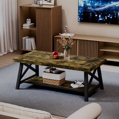 Salontafel – Koffietafel – Tafel – Woonkamertafel – Bijzettafel – Donkergrijs – Krasbestendig Kunststof – Eenvoudige Montage