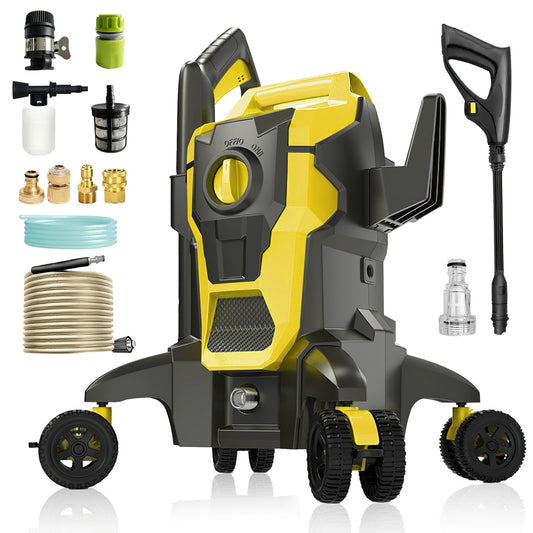 Hogedrukreiniger – Spuitmachine – Waterreiniger – Schoonmaakspuit – Terrasreiniger – 2400 PSI Krachtig – 4 Snelwisselbare Mondstukken