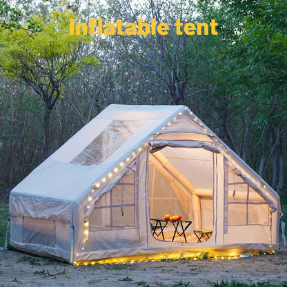 Opblaasbare Tent – Kampeertent – Familietent – Lucht Tent – Glamping Tent – 6 Persoons – Polyester met TPU Coating – Eenvoudig Opzetten