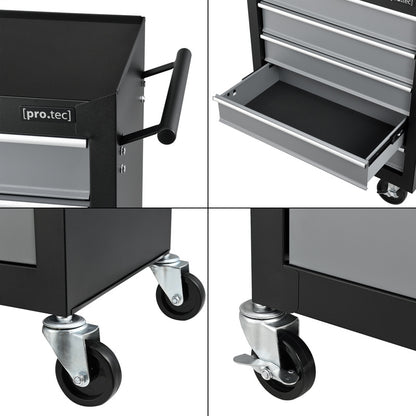 Werkplaatswagen – Gereedschapswagen – Werkplaats Trolley – Gereedschapskar – 7 Lades – Gepoedercoat Staal – Wielen Met Remmen