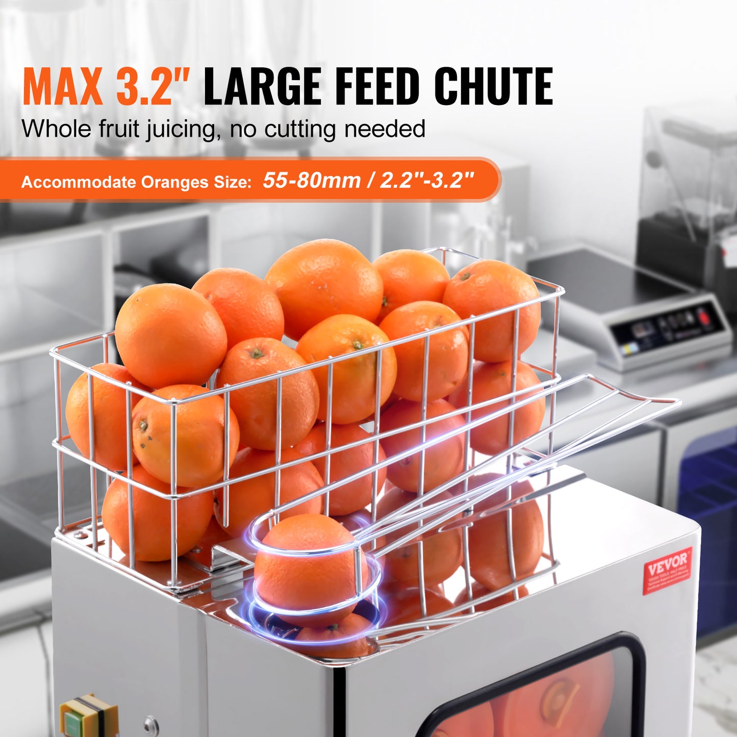 Sinaasappelpers – Citruspers – Fruitpers – Juicer – Sapmachine – Roestvrij Staal – 120W Krachtige Motor