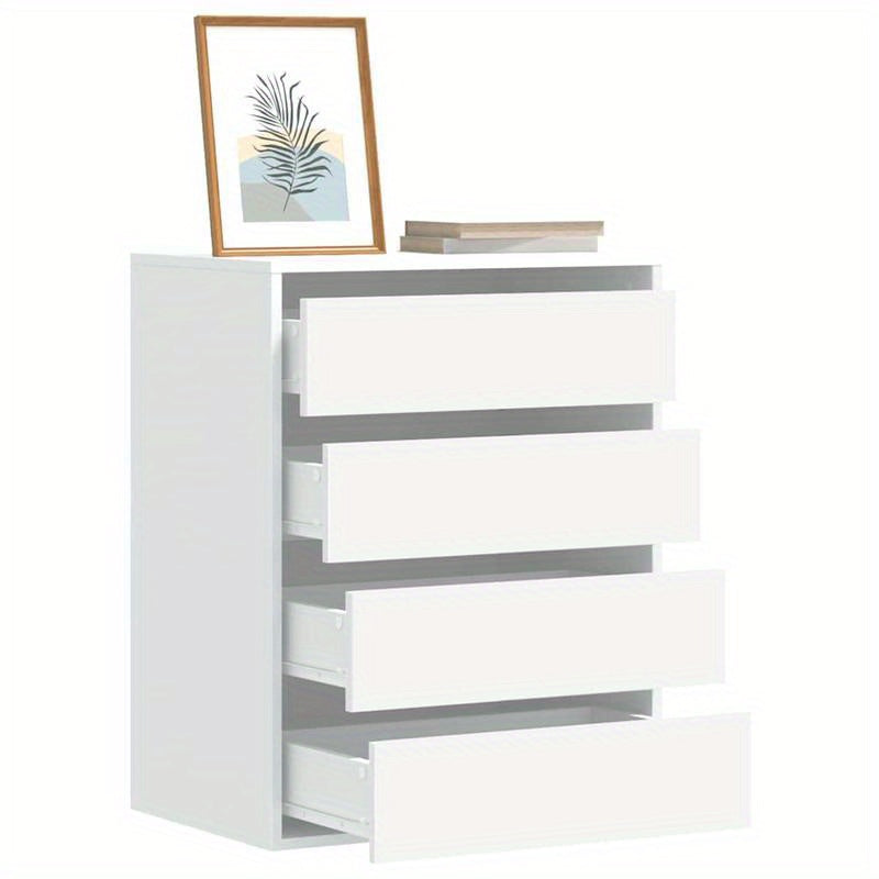 Drawer Cabinet 60X41X76 Cm Crafted Wood White
