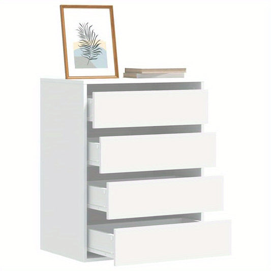 Drawer Cabinet 60X41X76 Cm Crafted Wood White