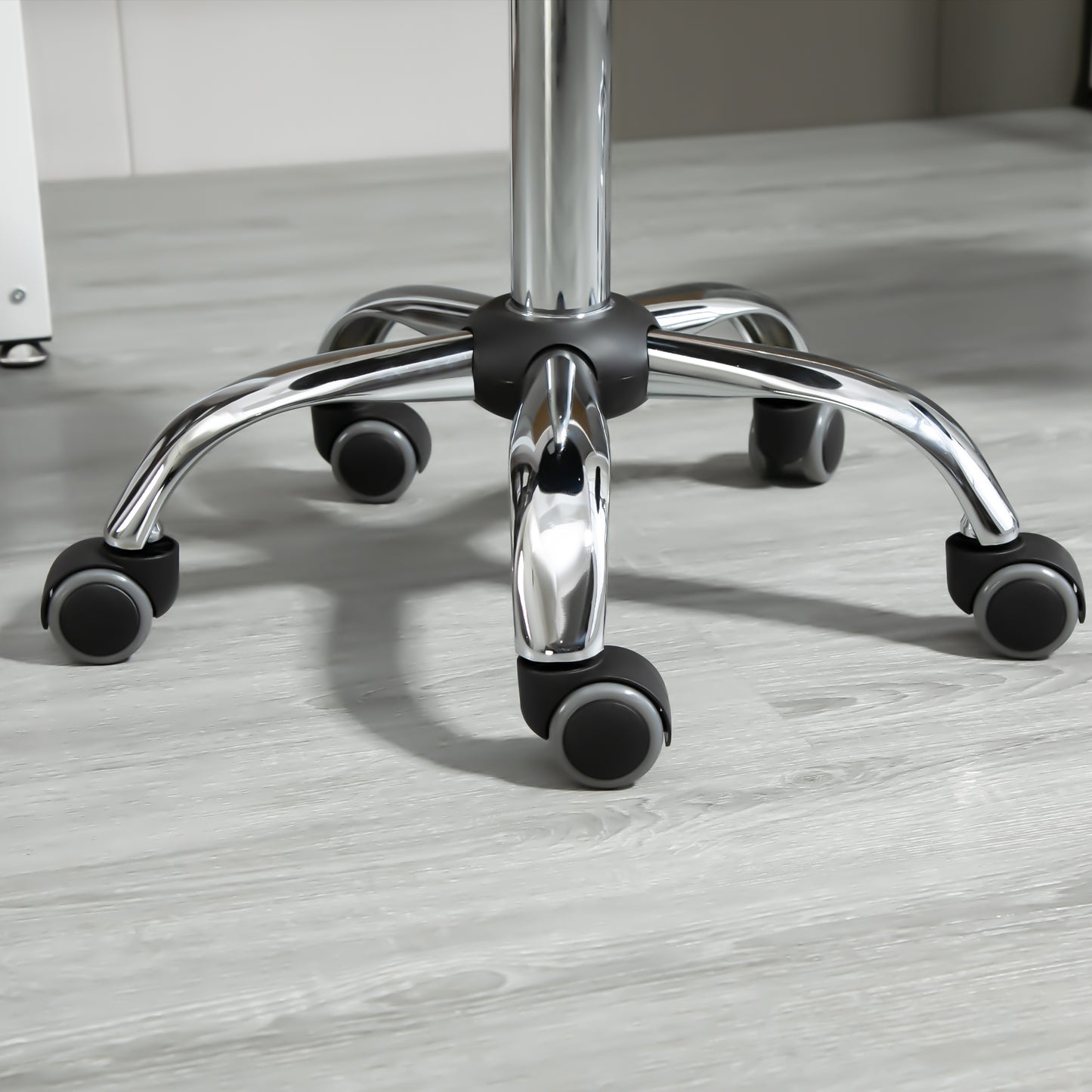 Draaibare Krukken – Werkkruk – Bureaustoel – Salonkruk – Rollende Kruk – 2-Pack Zwart – Hoogte Verstelbaar 48-63 cm – 360° Draaibaar Met Wieltjes
