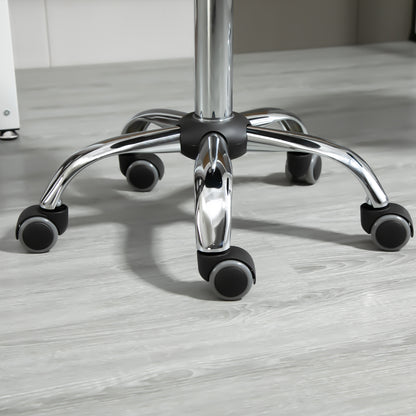 Draaibare Krukken – Werkkruk – Bureaustoel – Salonkruk – Rollende Kruk – 2-Pack Zwart – Hoogte Verstelbaar 48-63 cm – 360° Draaibaar Met Wieltjes