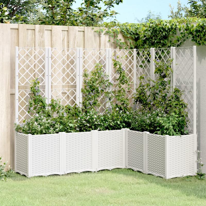 Plantenstandaard – Plantenrek – Plantenhouder – Klimplantenstandaard – Witte Kleur – Weerbestendig Polypropyleen – Ruimtebesparend Design